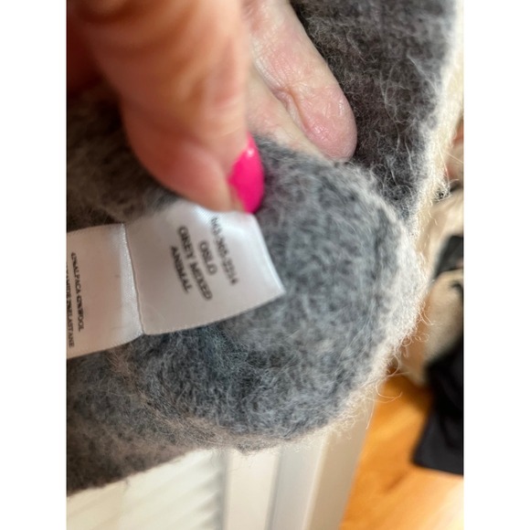 Rails OSLO Grey Mixed Animal Print Alpaca Wool Blend Cardigan Sweater Small - Picture 5 of 7